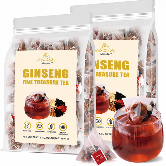 MKNYTA-Tea bags-Ginseng tea-Organic Kidney Cleanse Detox Tea Combination Scented Tea Fight Treasure Tea Red Date Wolfberry Tea Men's Tea Health Tea